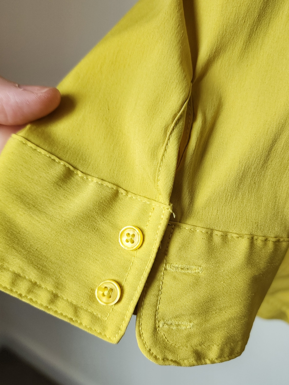 Button-Front Blouse - Yellow - Picture 3 of 13